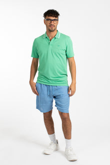  Green Pique Polo Shirt