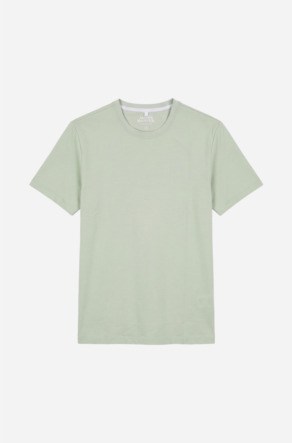 Short Sleeve Cotton Blend Crew Neck Tee Shirt Mist