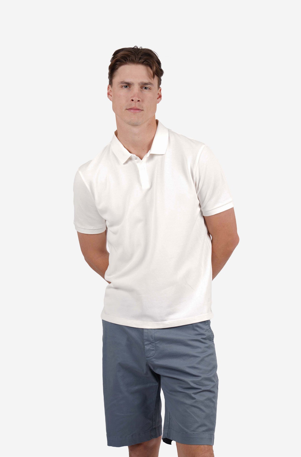 White Pique Polo