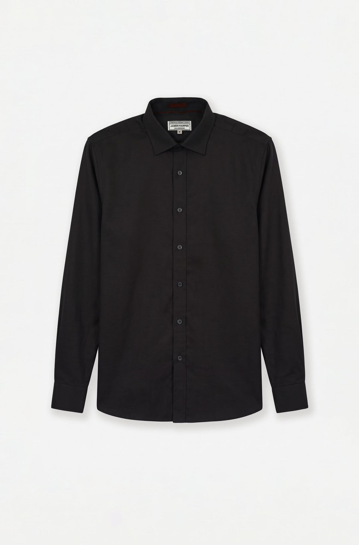 Black Long Sleeve Waffle Shirt