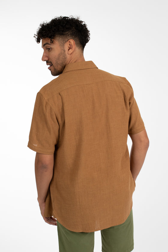 Cinnamon Linen Viscose Shirt