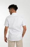 White Cotton Waffle Shirt