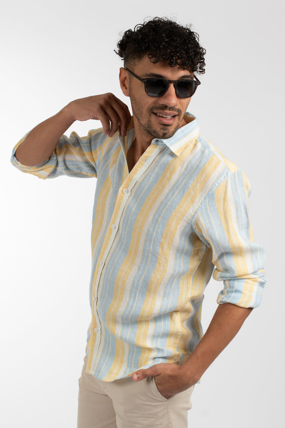 Butter Beach Stripe Linen Shirt