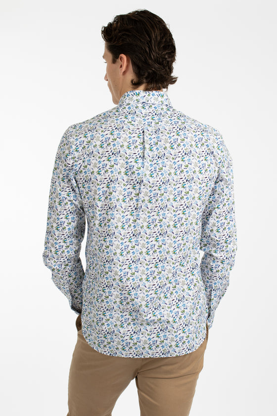 Blue Meadow Cotton Poplin Shirt