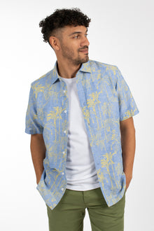  Blue Eden Cotton Linen  Shirt