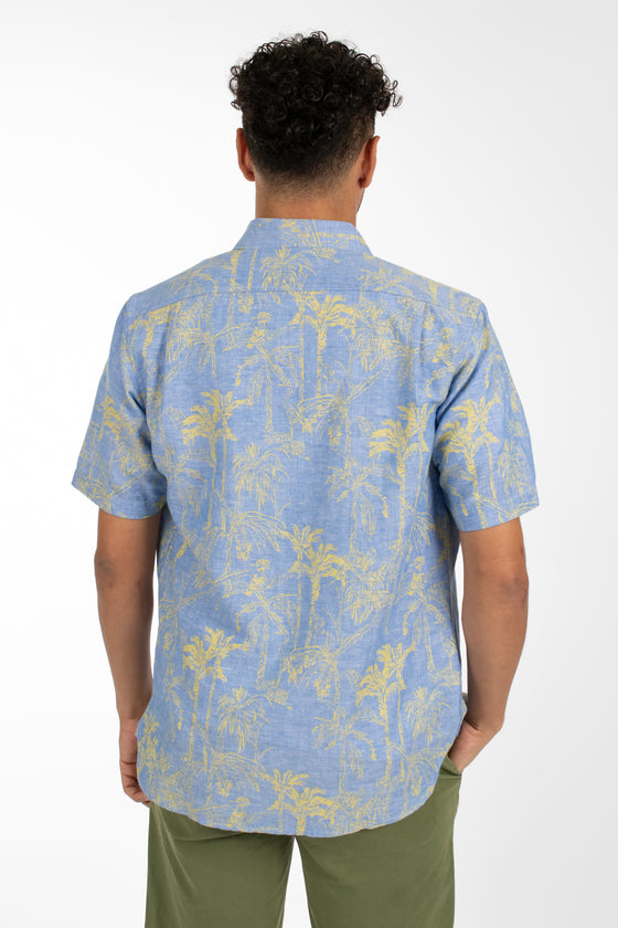 Blue Eden Cotton Linen  Shirt