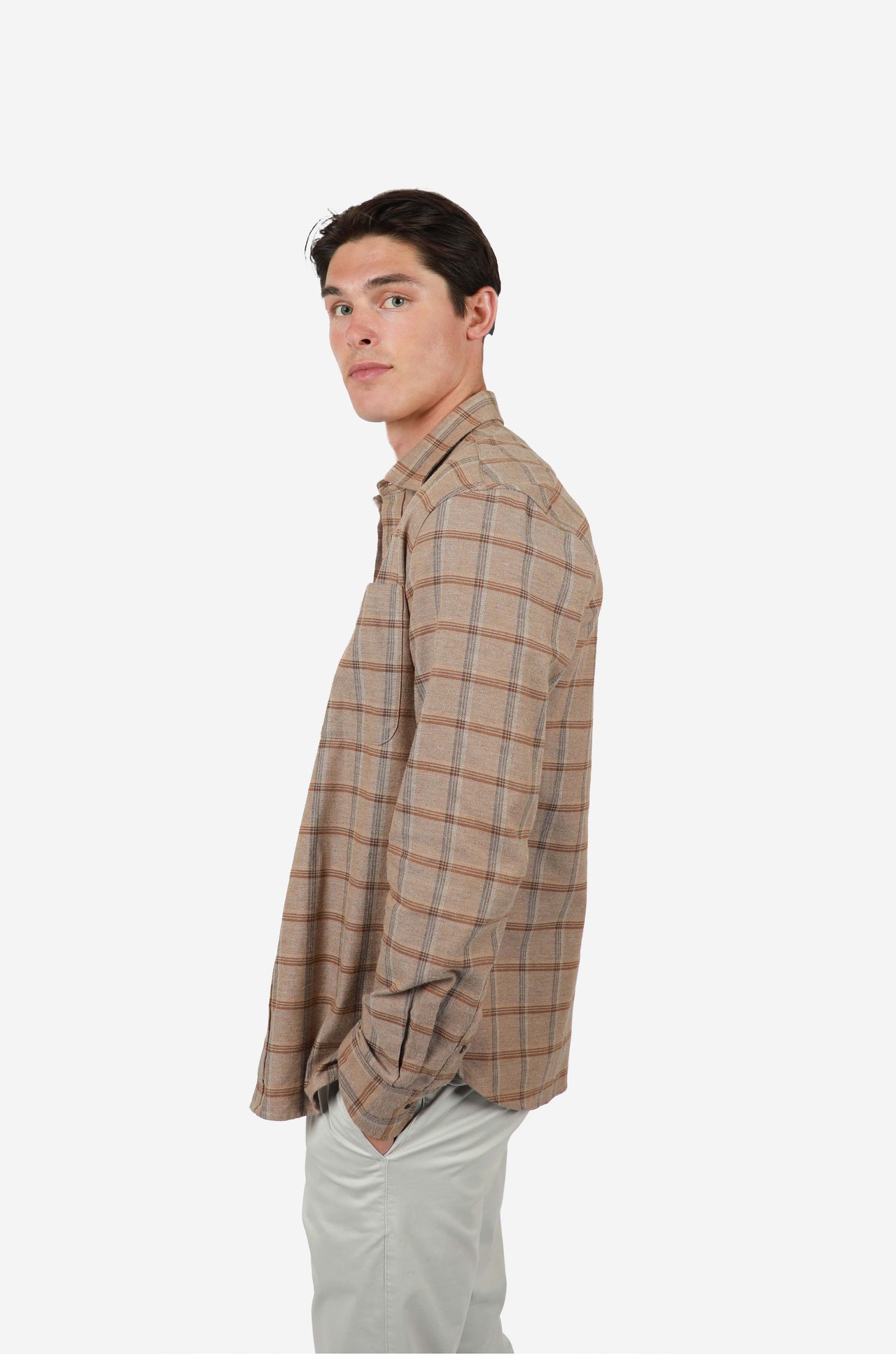 Tobacco Hotham Check Shirt