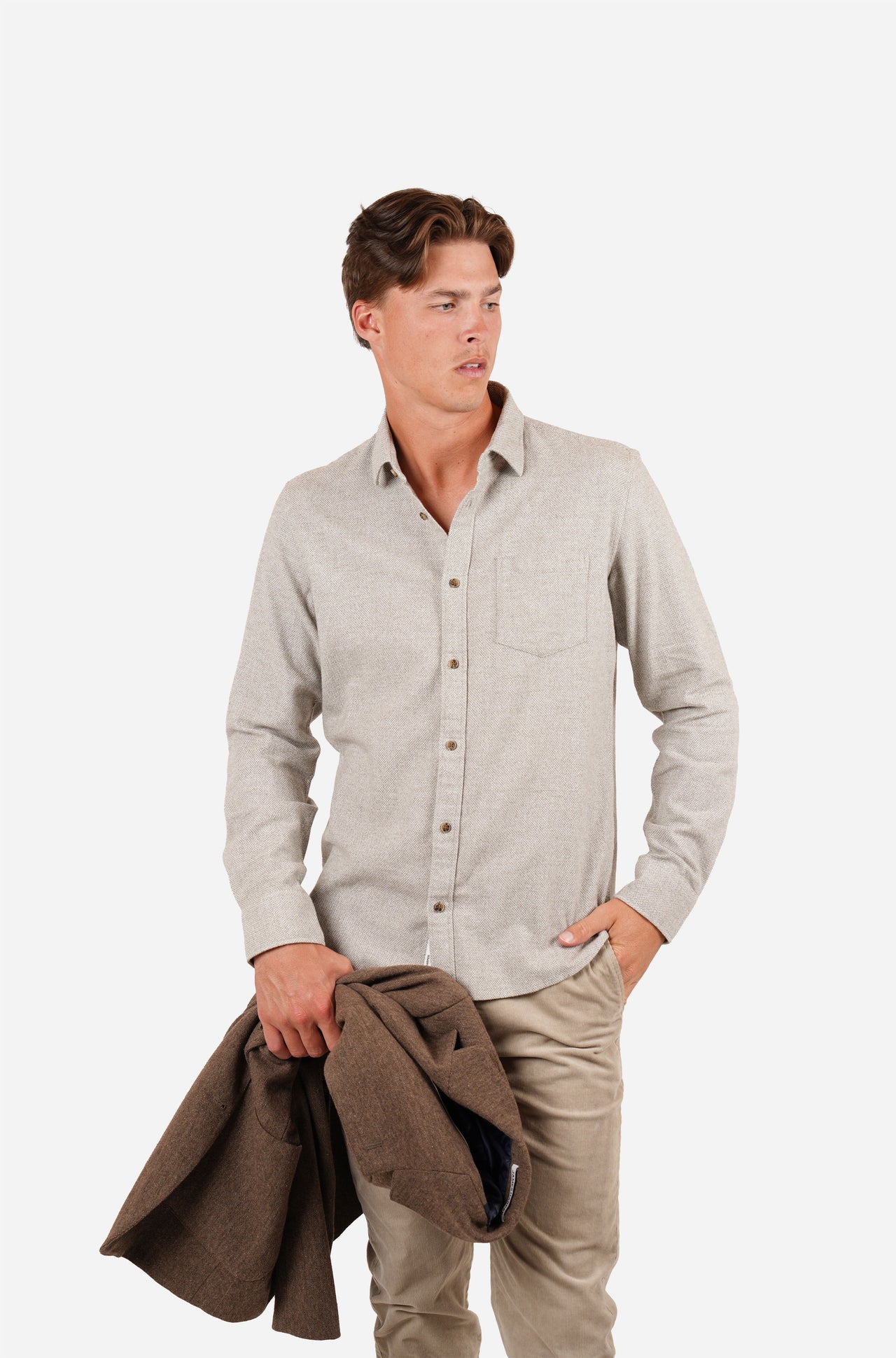 Sage Texture Long Sleeve Shirt