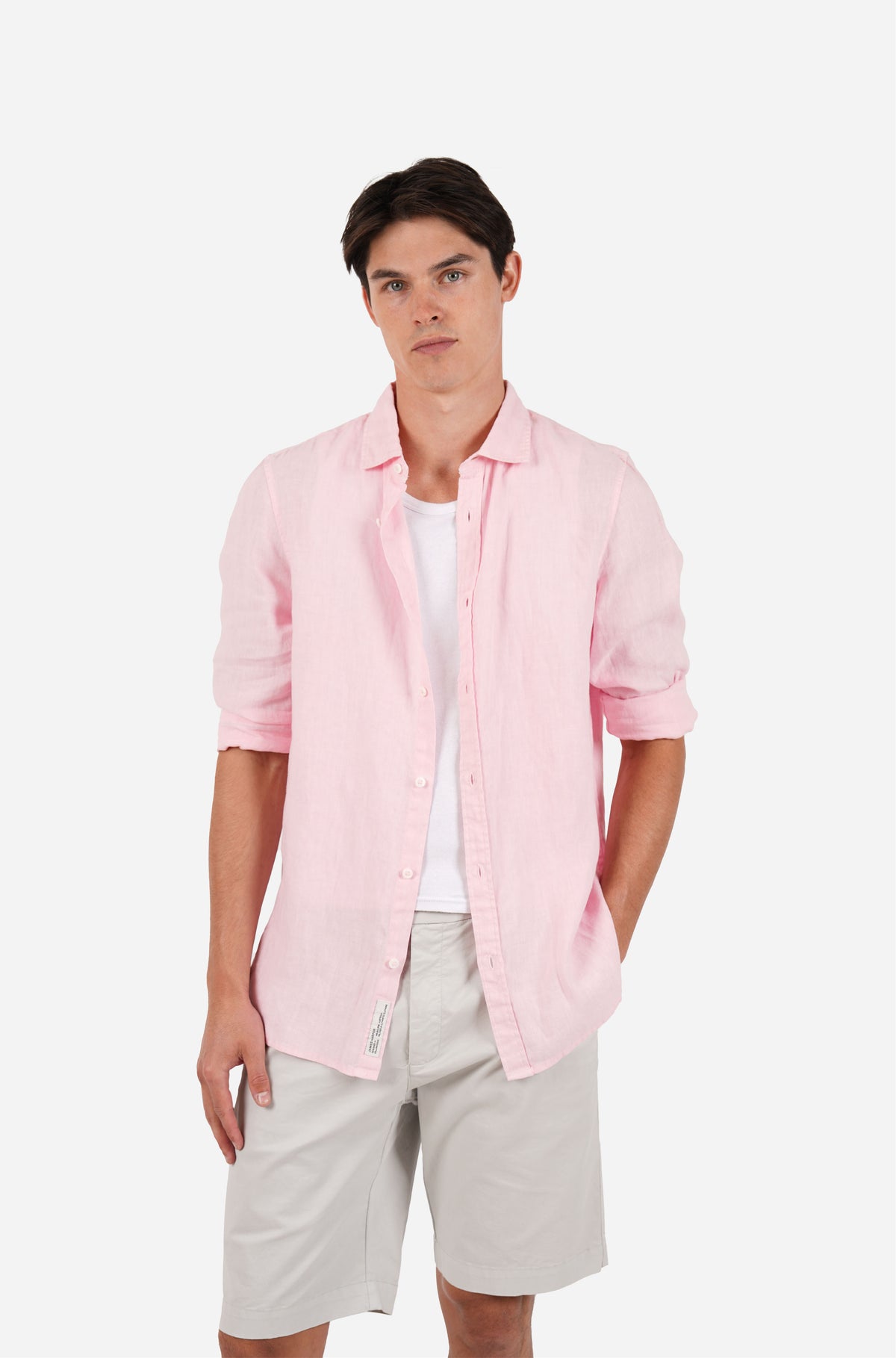 Candy Garment Dyed Long Sleeve Linen Shirt