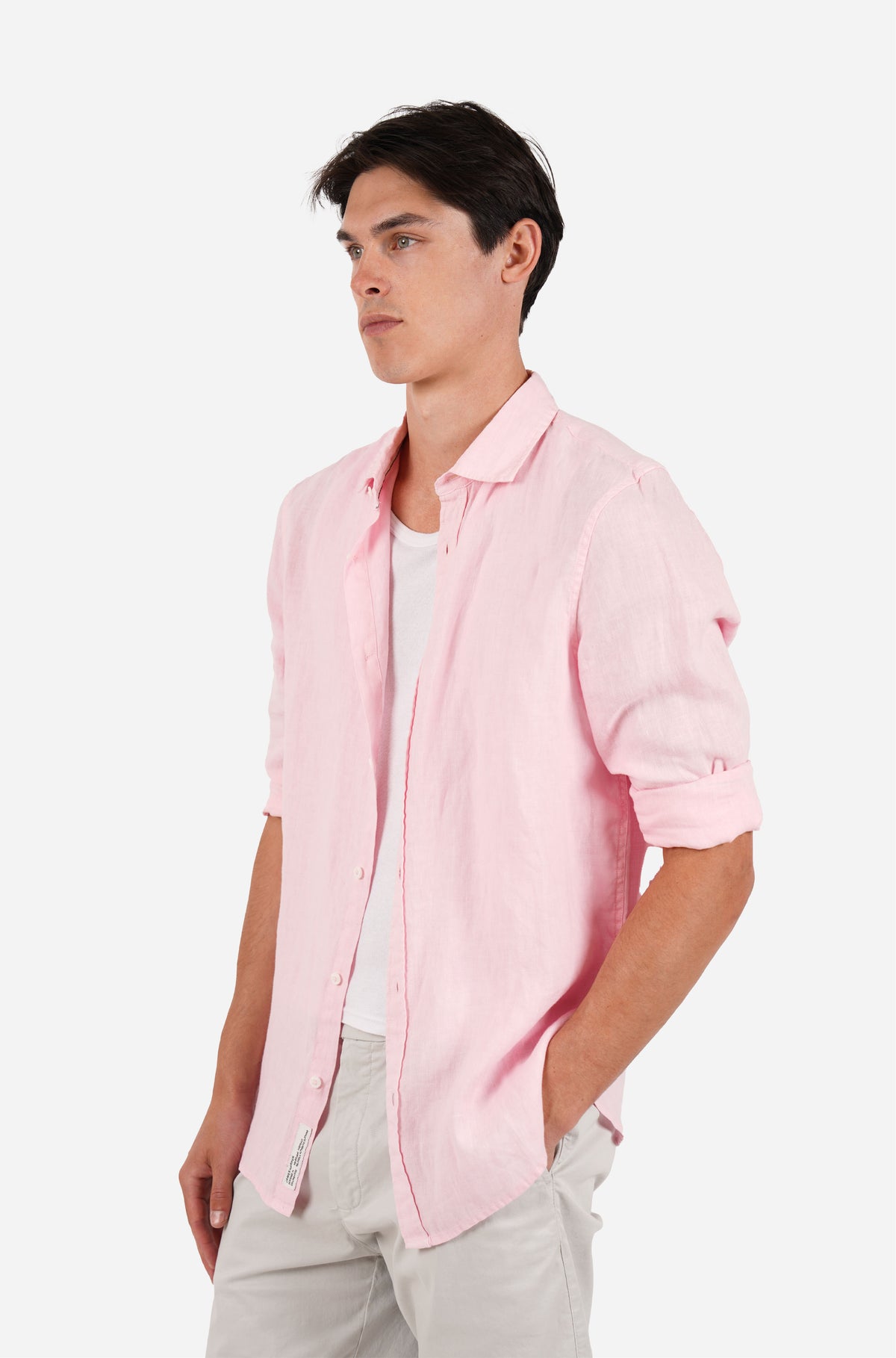 Candy Garment Dyed Long Sleeve Linen Shirt