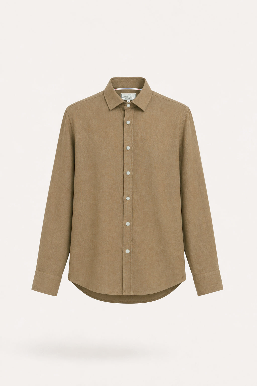 Cinammon Garment Dyed Long Sleeve Linen Shirt