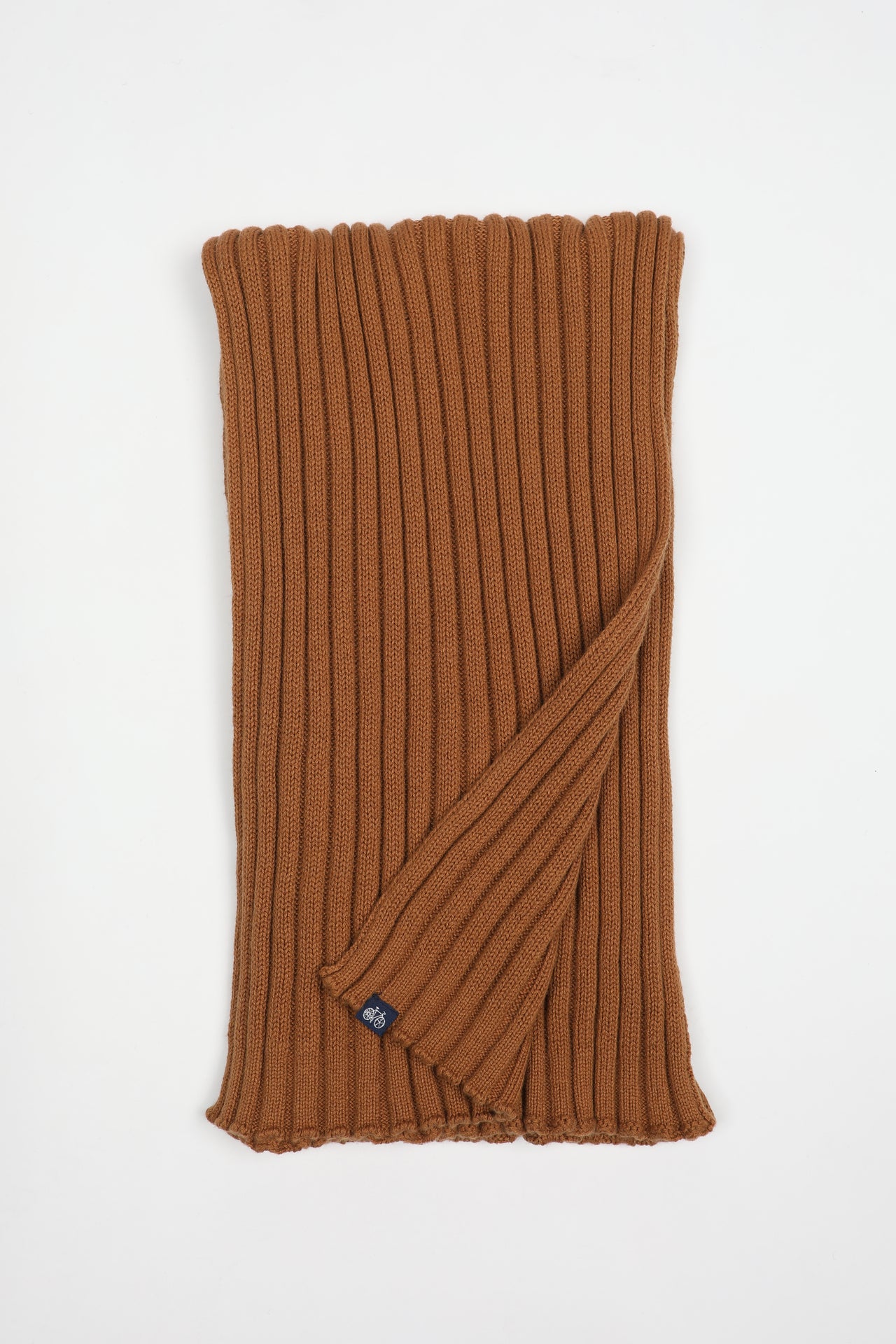 Cotton Cashmere Tobacco Rib Scarf