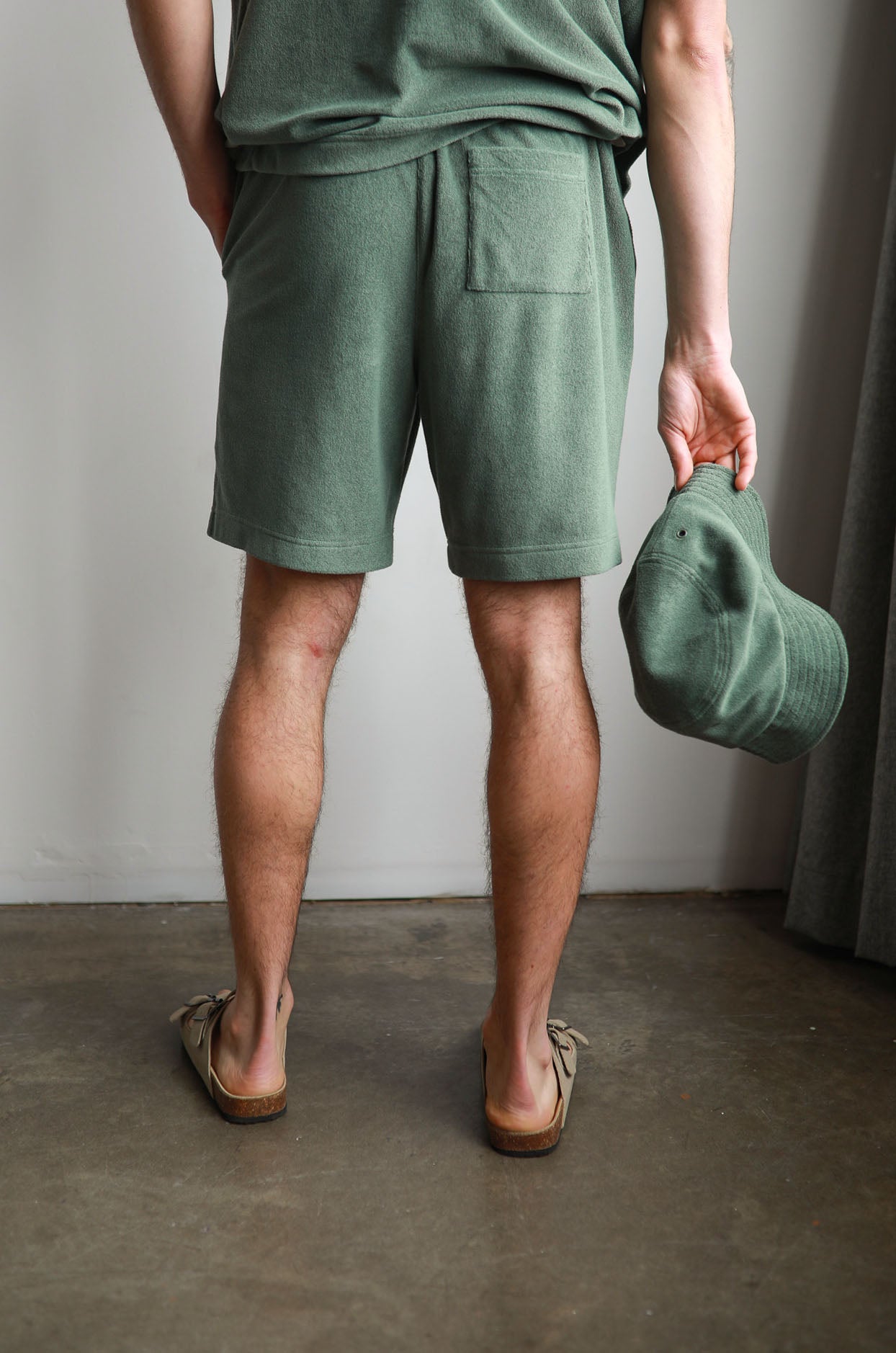 Green Towelling Short