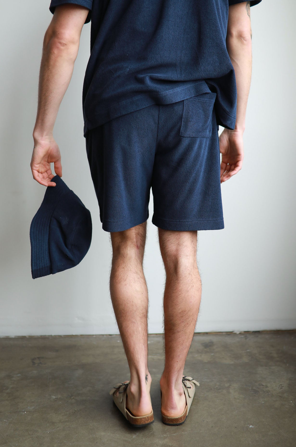 Navy Towelling Short