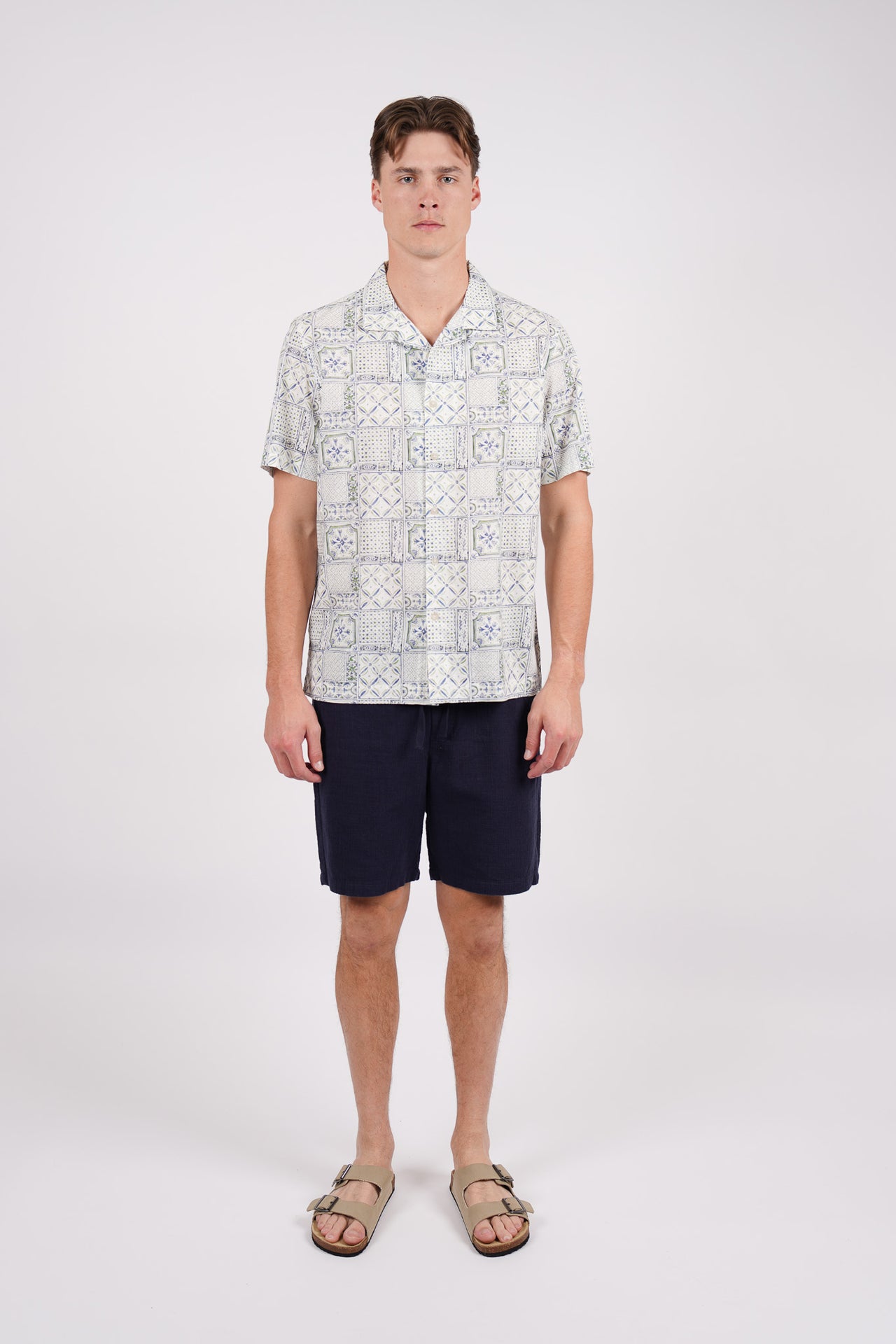 Cotton Elasticated Waist Relaxed Fit Short Navy