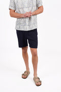 Cotton Elasticated Waist Relaxed Fit Short Navy