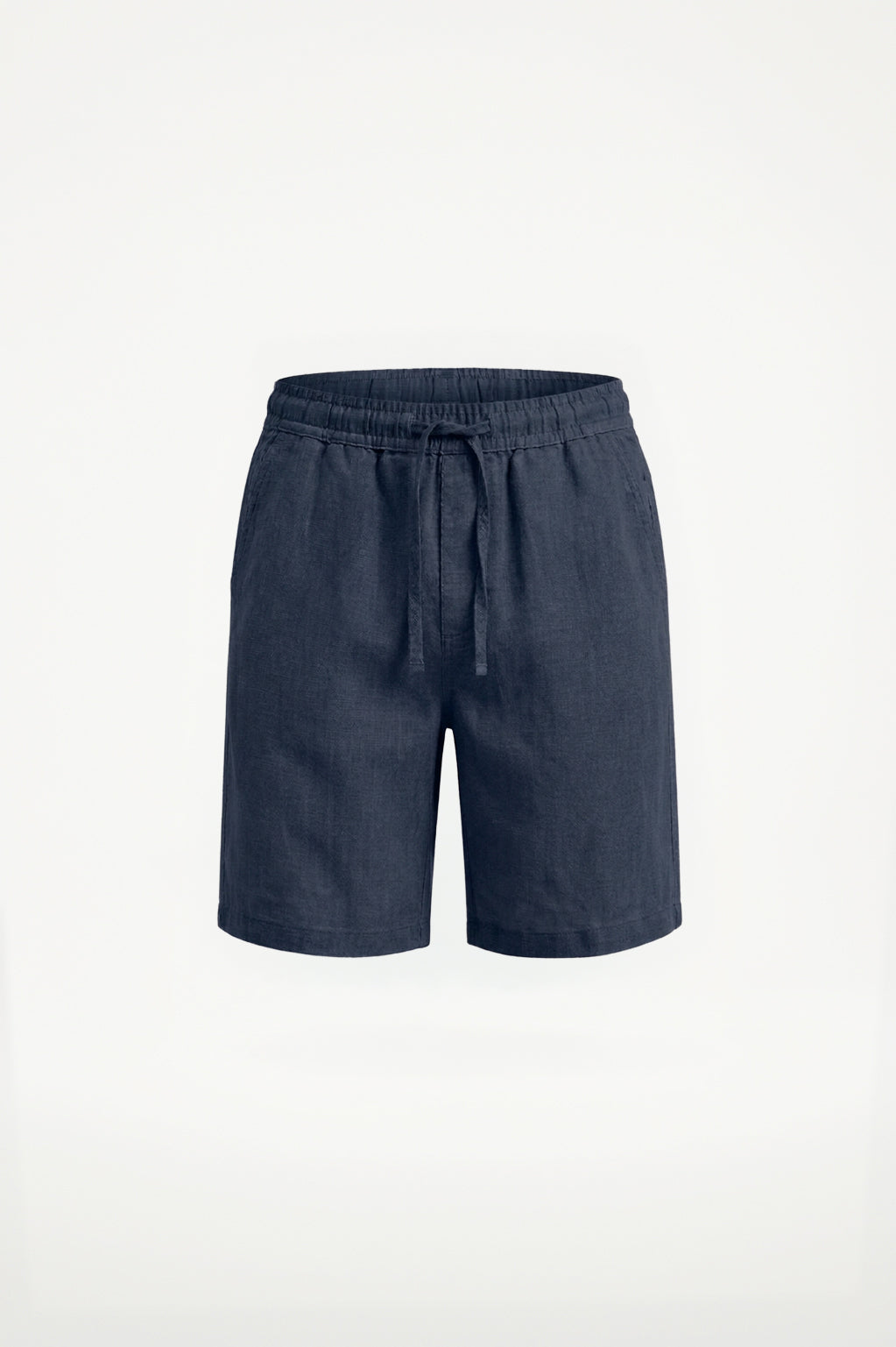 Pure Linen Elasticated Waist Relaxed Fit Garment Dyed Short Bluesteel