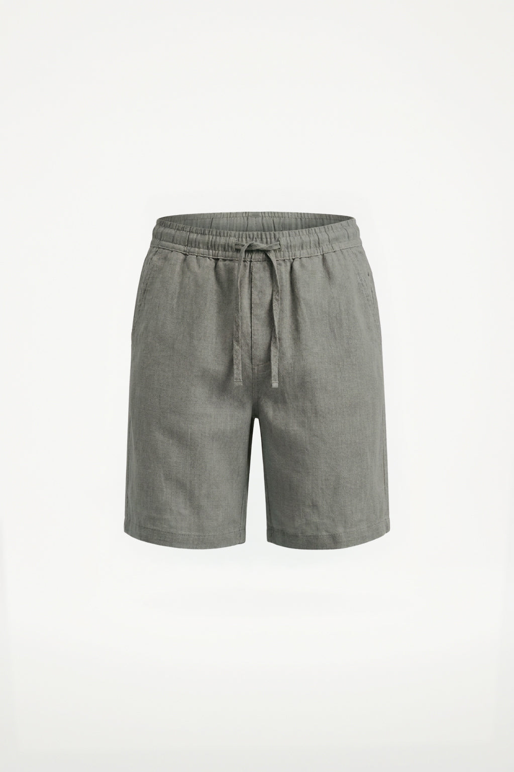 Pure Linen Elasticated Waist Relaxed Fit Garment Dyed Short Sage