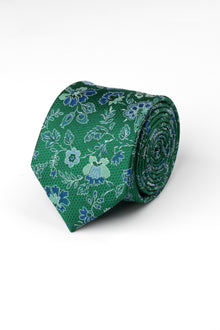  Green Floral Tie