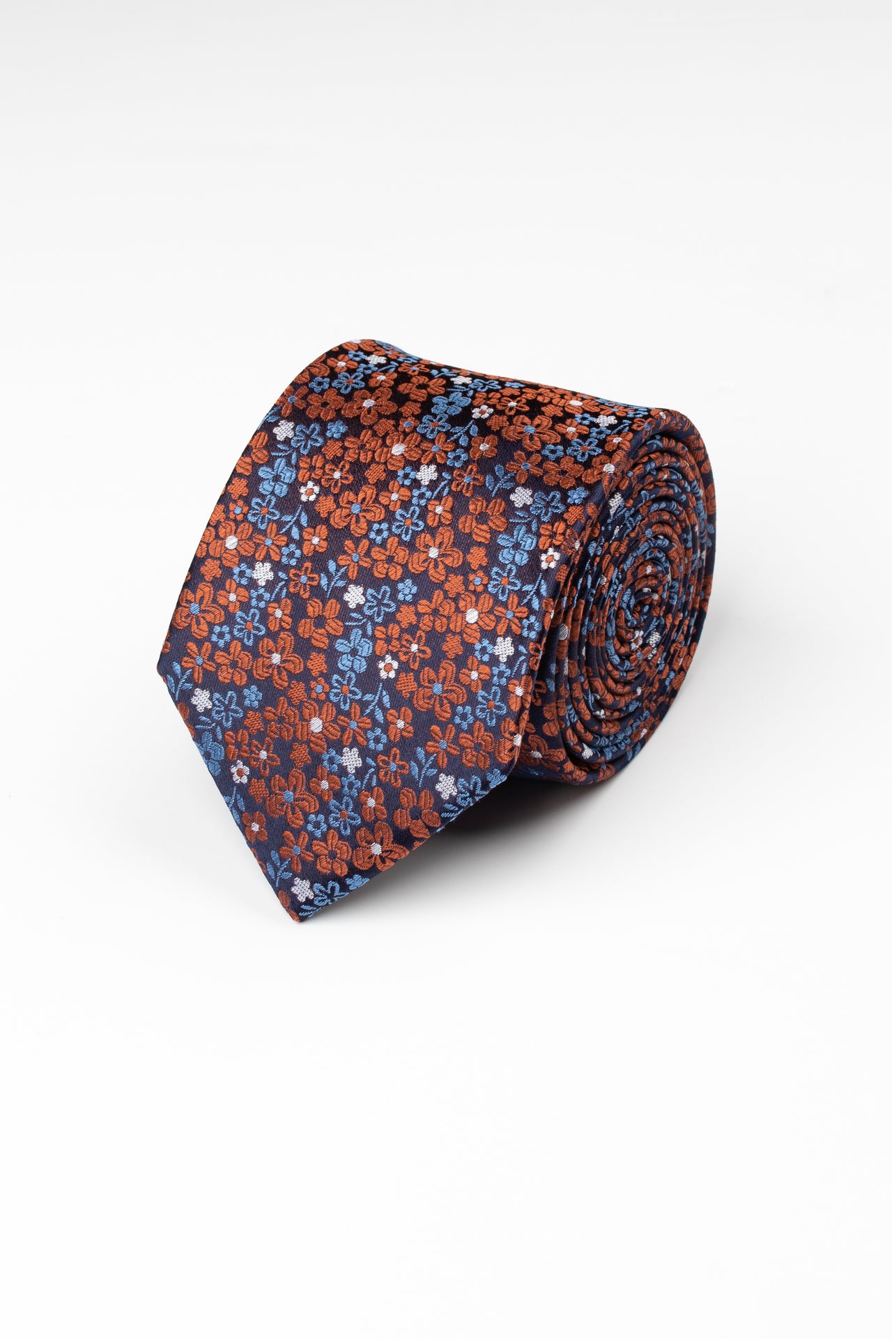 Orange Floral Tie