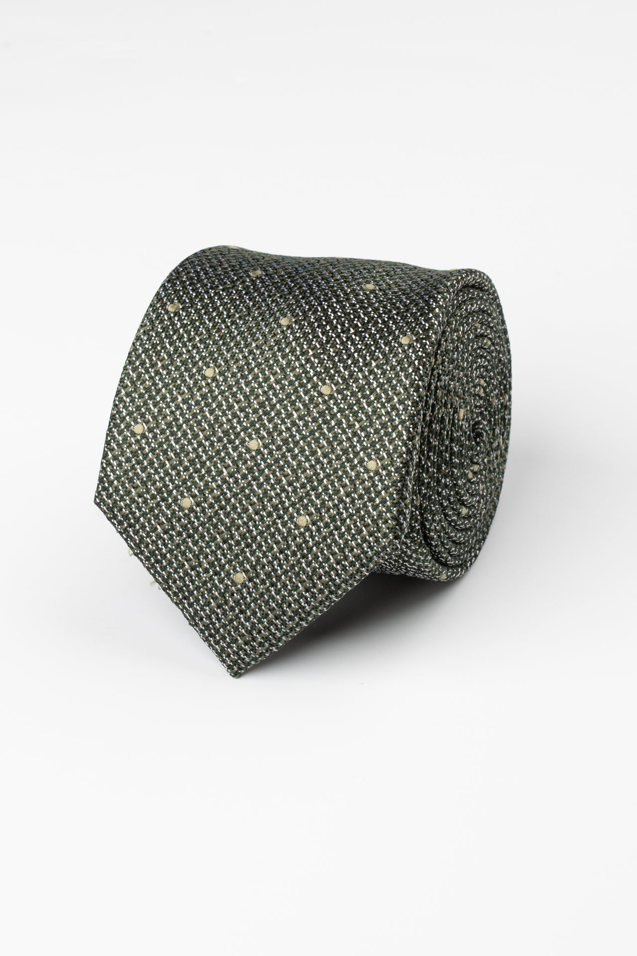 Olive Self Spot Tie