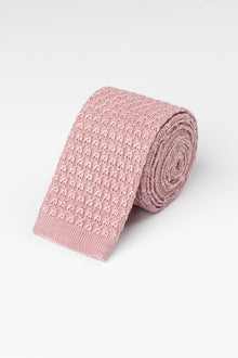  Dusty Pink Texture Knitted Tie