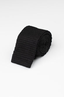 Black Texture Knitted Tie