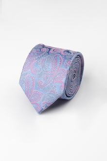  Blue/ Pink Paisley Tie