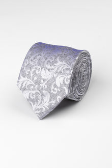  Silver Texture Scroll Tie