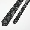 Black Silk Daisy Floral Tie