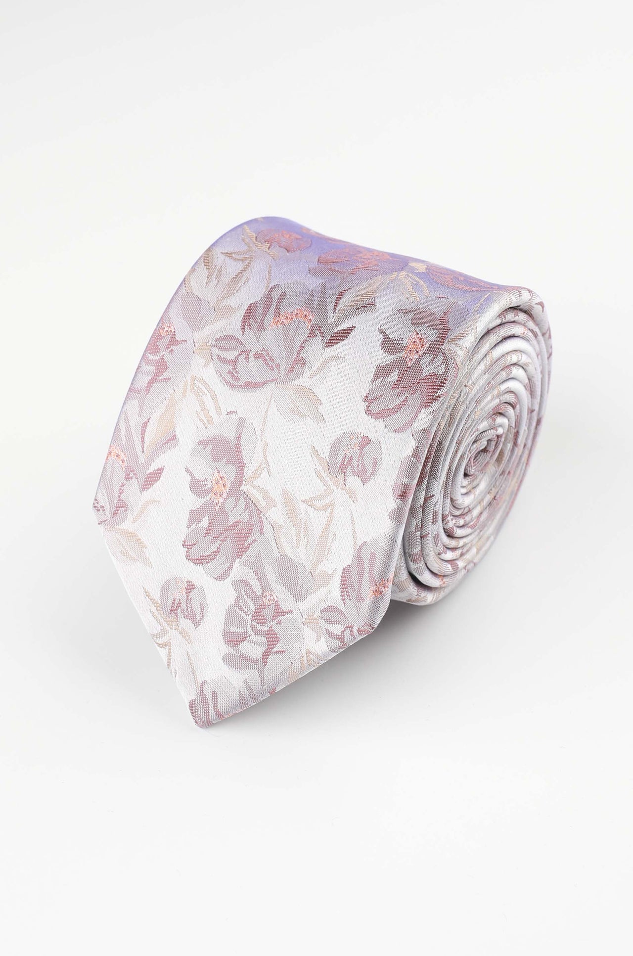 Blush Silk Falling Floral Tie