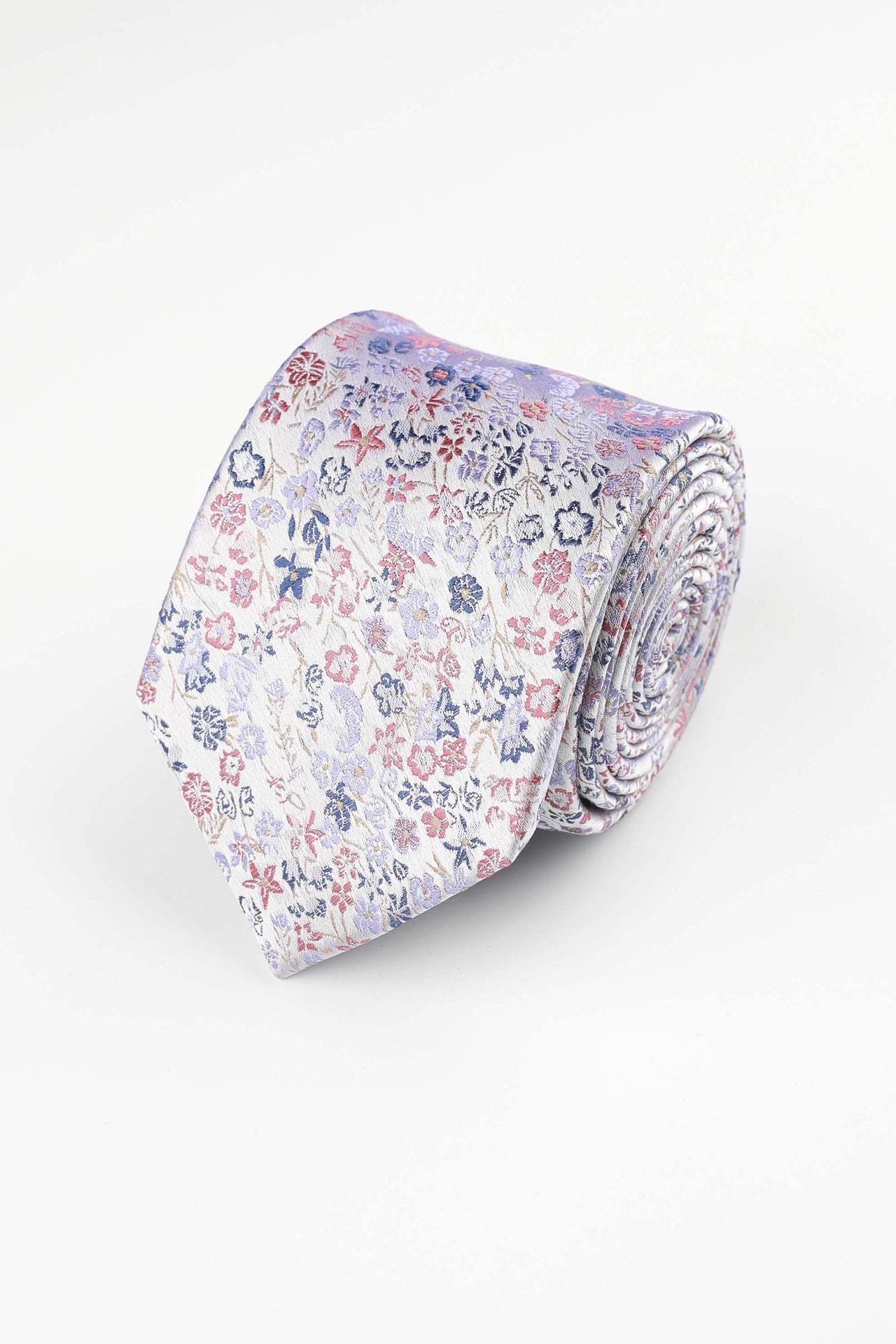 Fuchsia Silk Mini Floral Tie