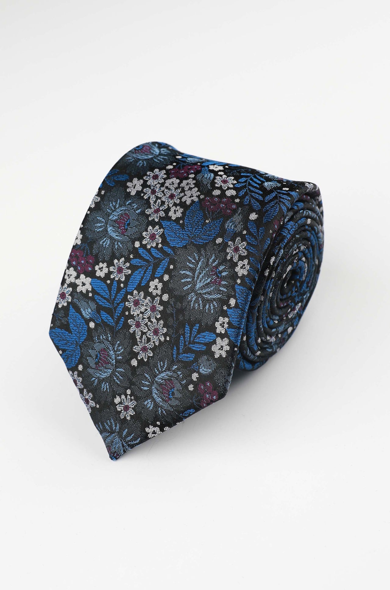 Navy Scattered Floral Tie