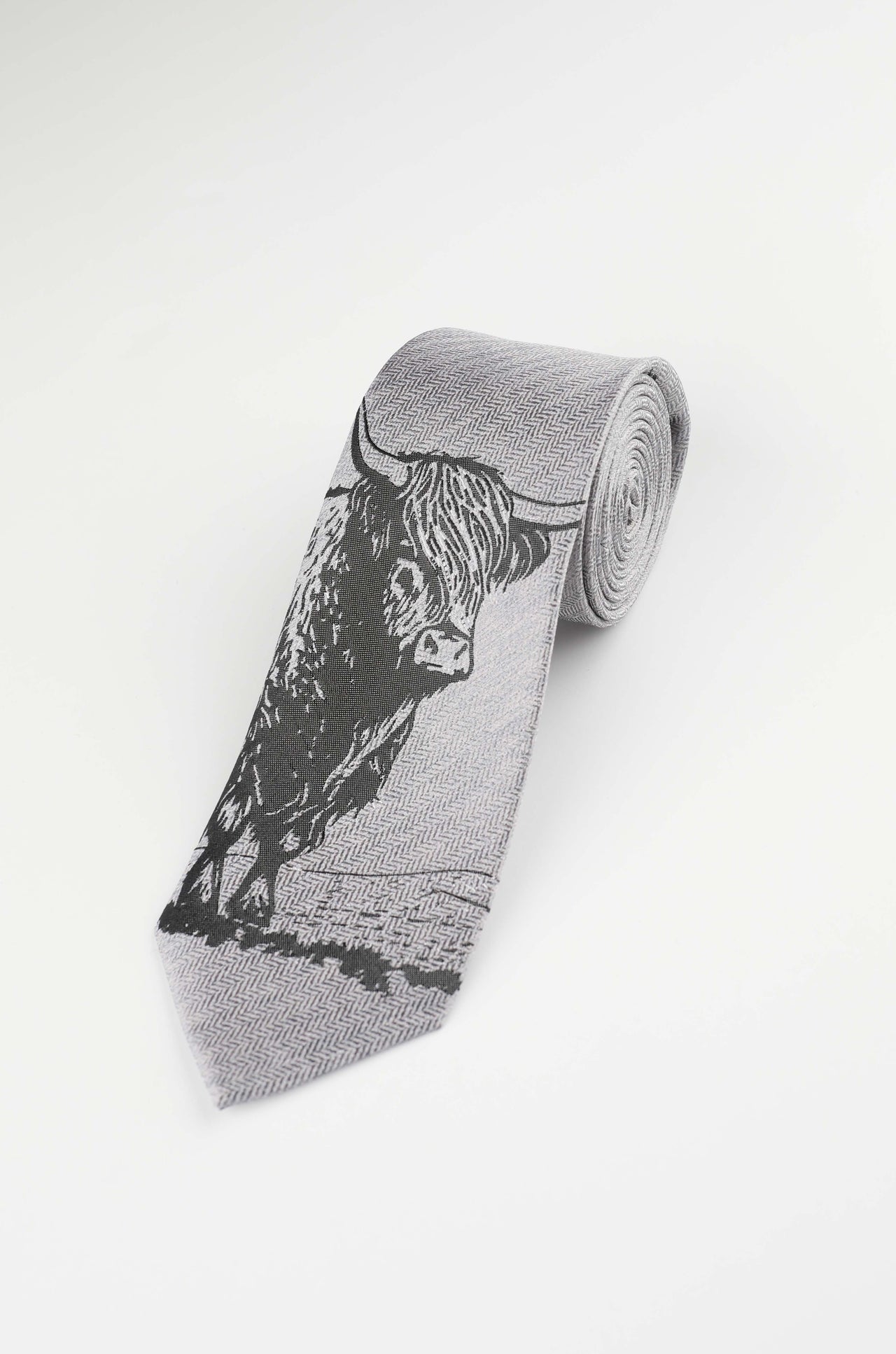 Silver Bull Tie