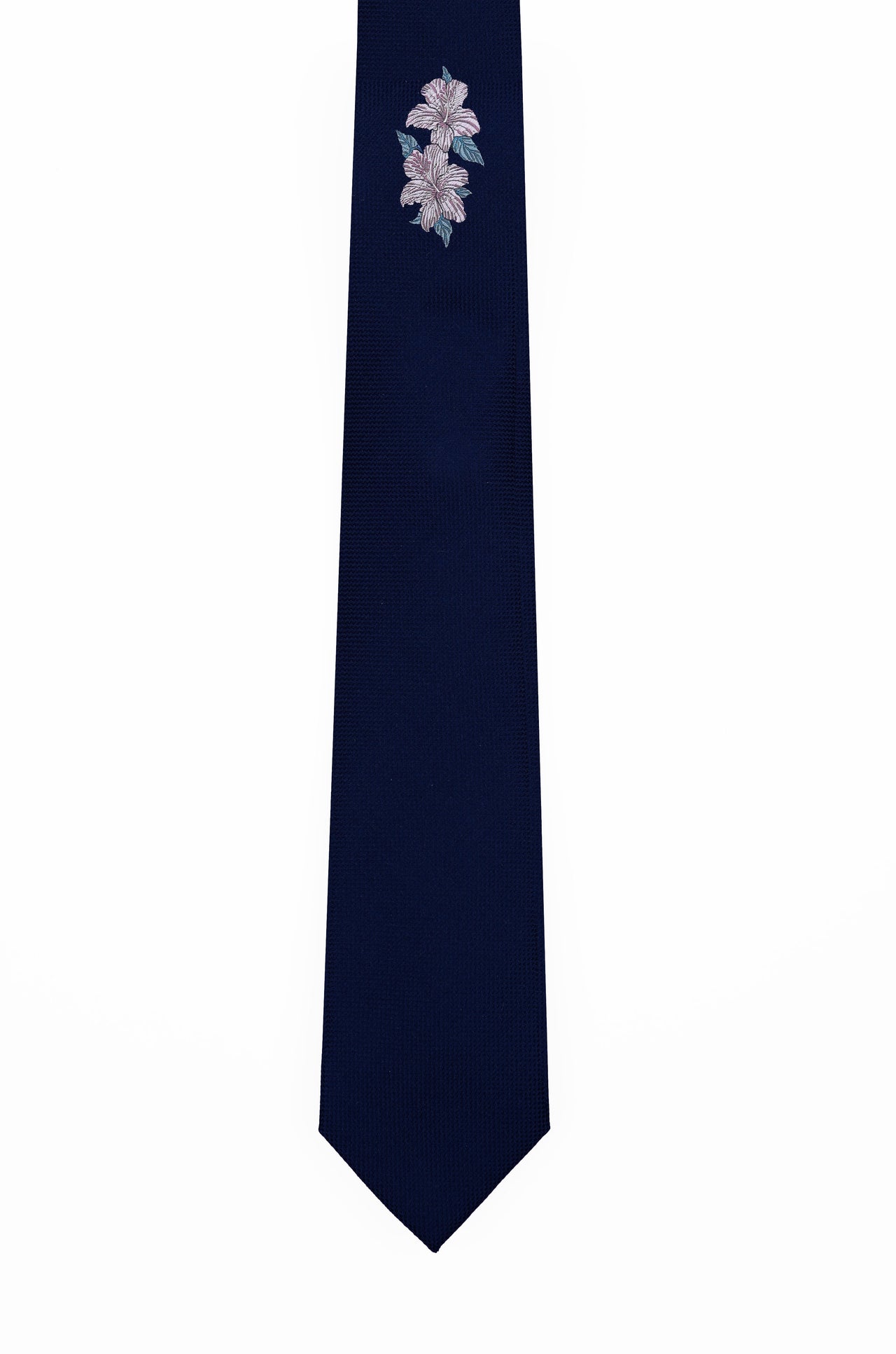 Navy Hibiscus Tie