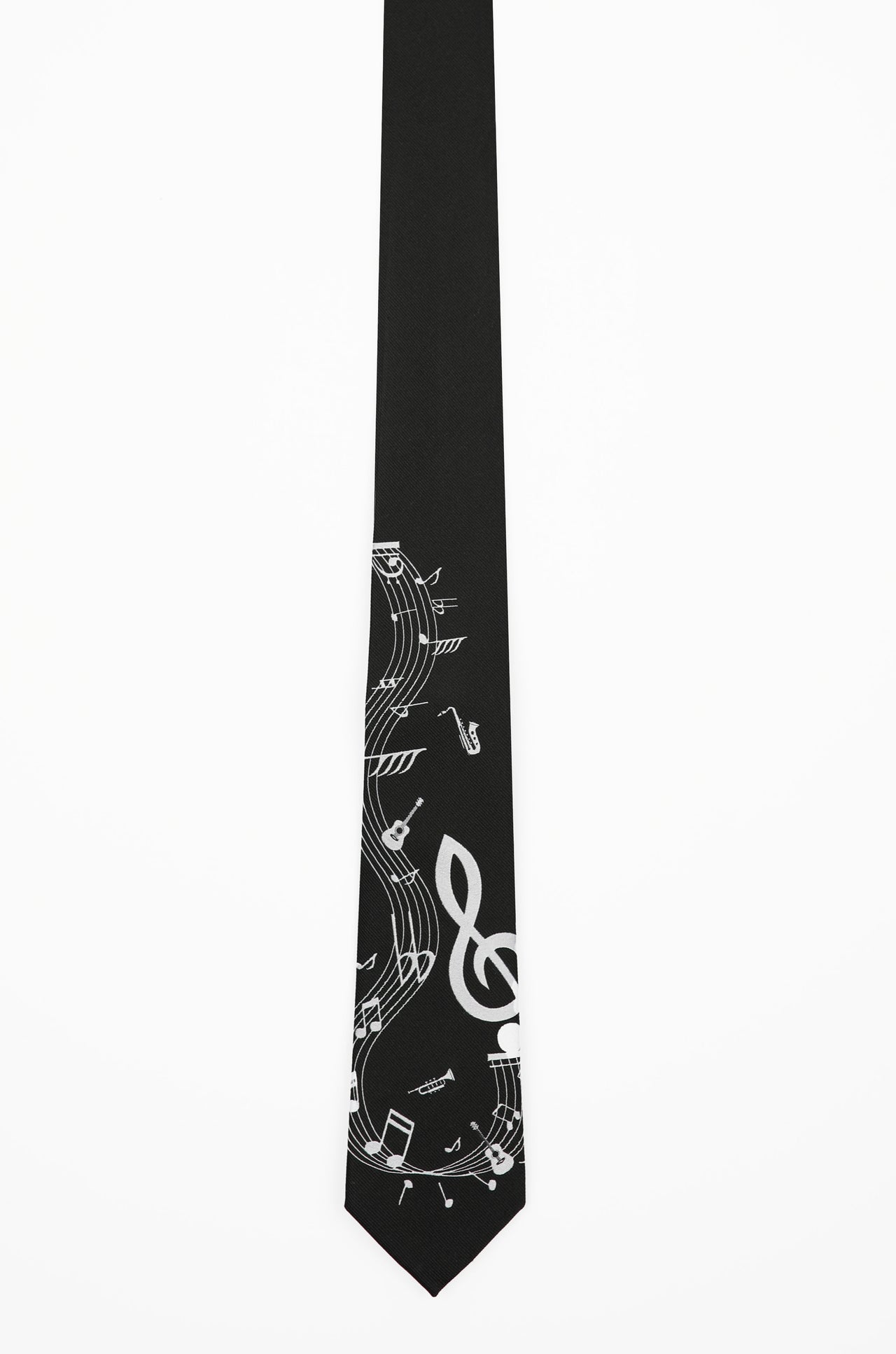 Black Music Notes tie