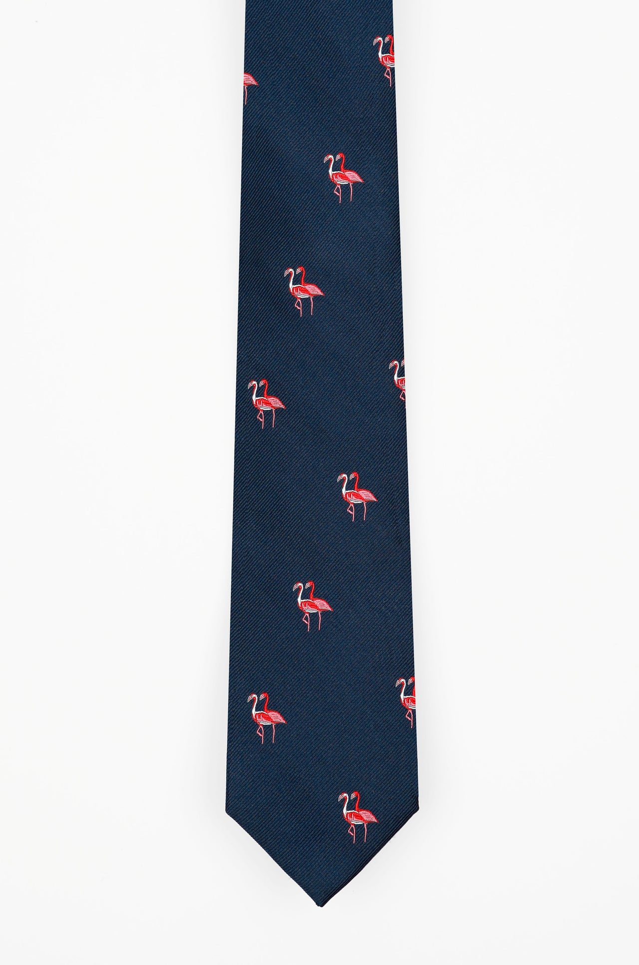 Navy Pink Flamingo Tie