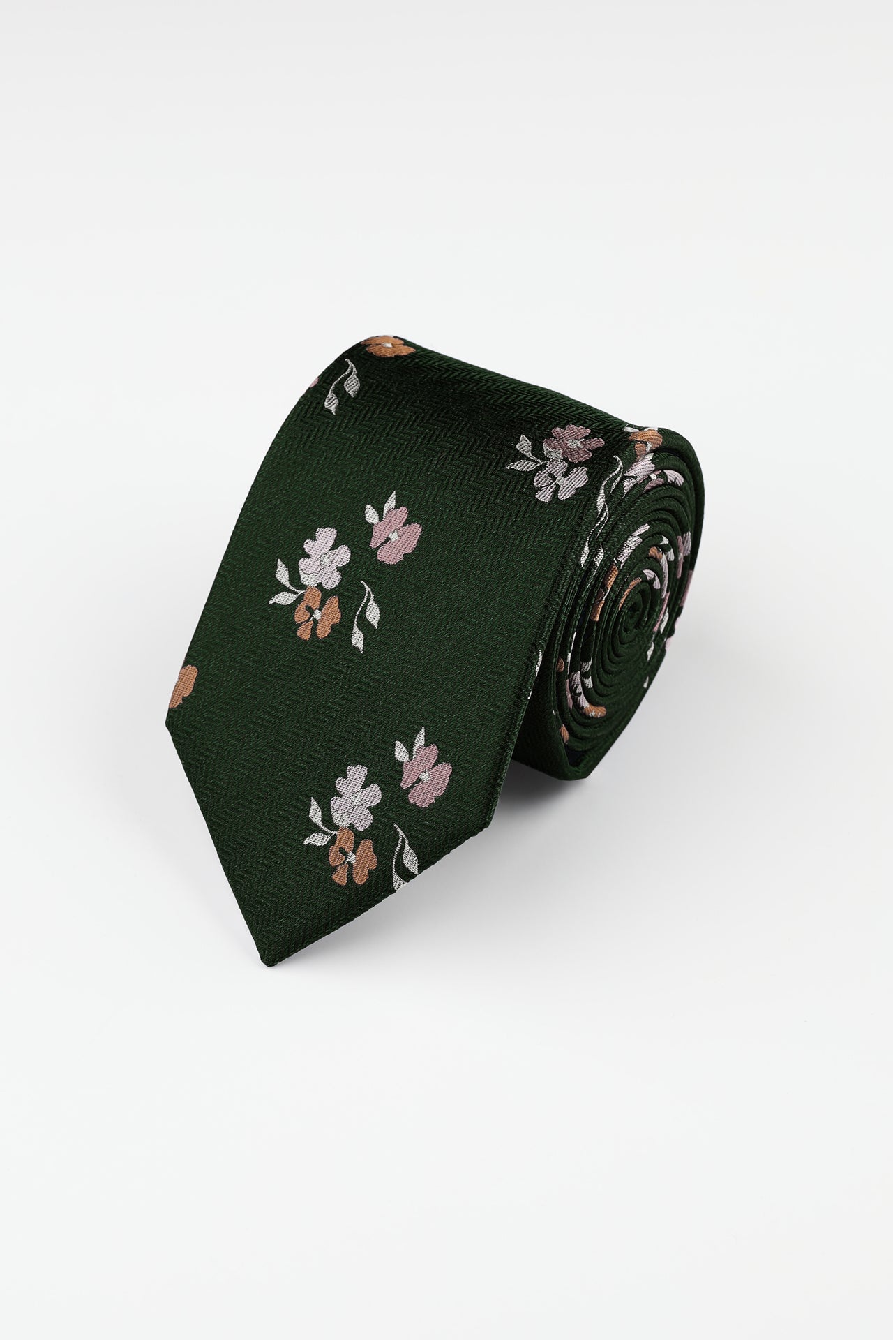 Olive Lapsus Floral Tie