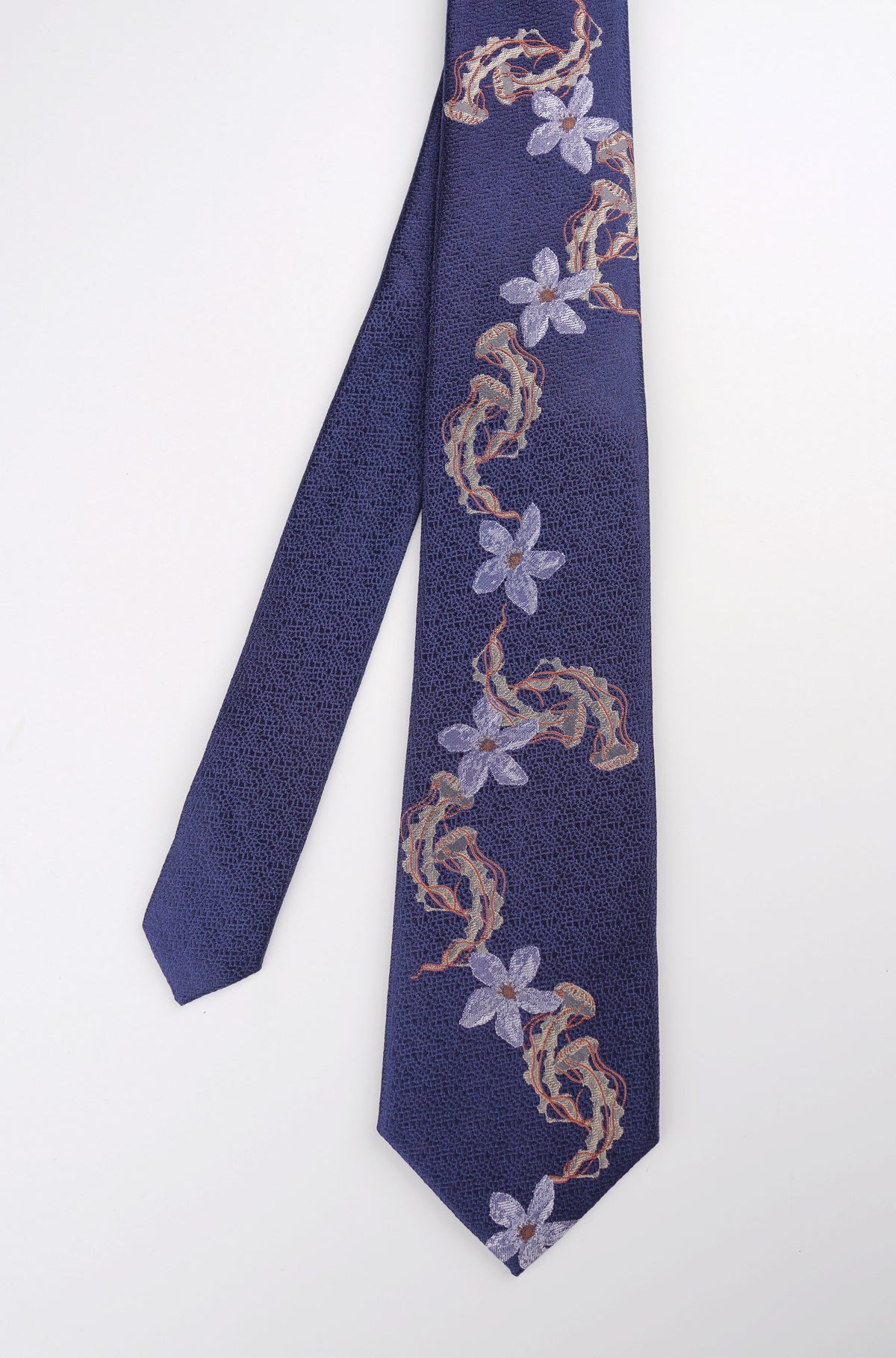 Navy Floral Floating Tie