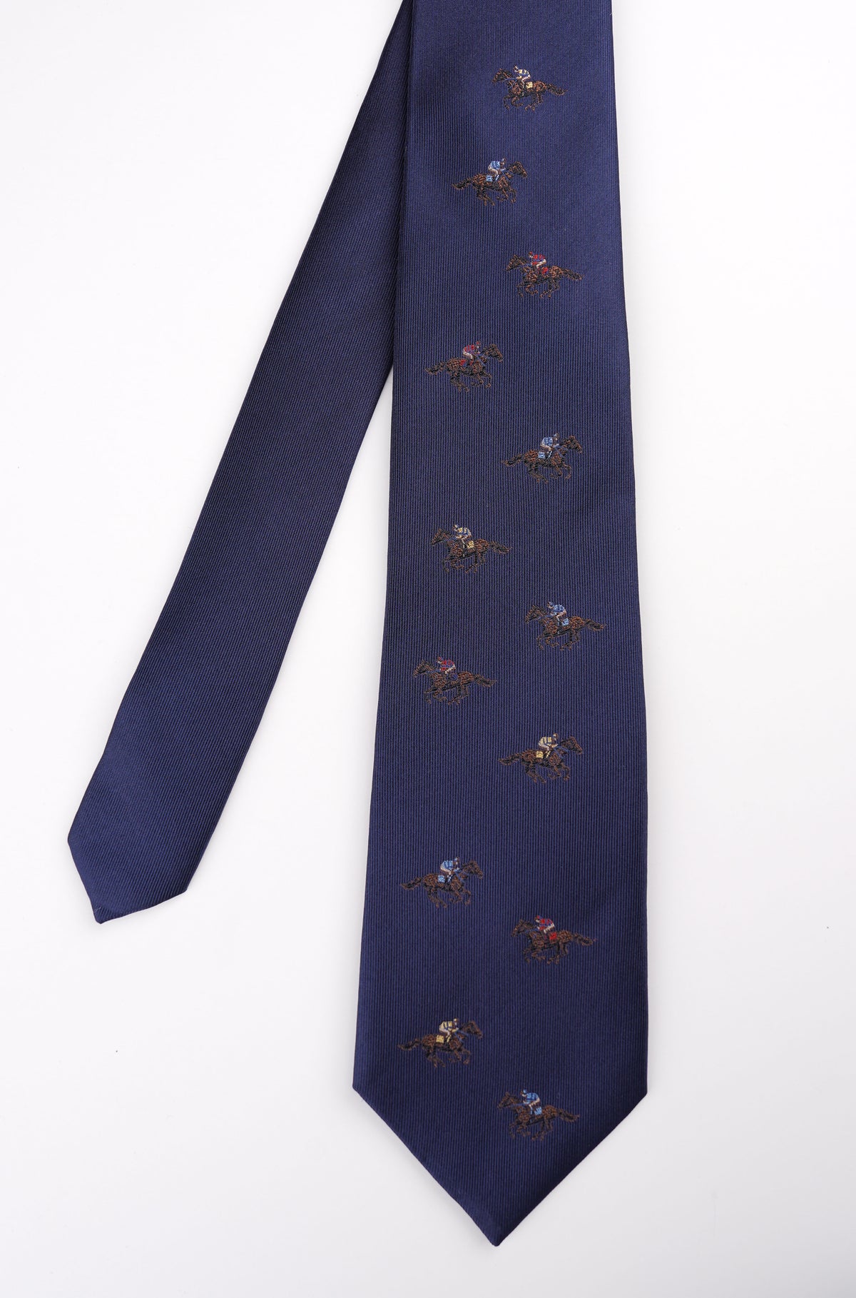 Navy Horse Racing Tie