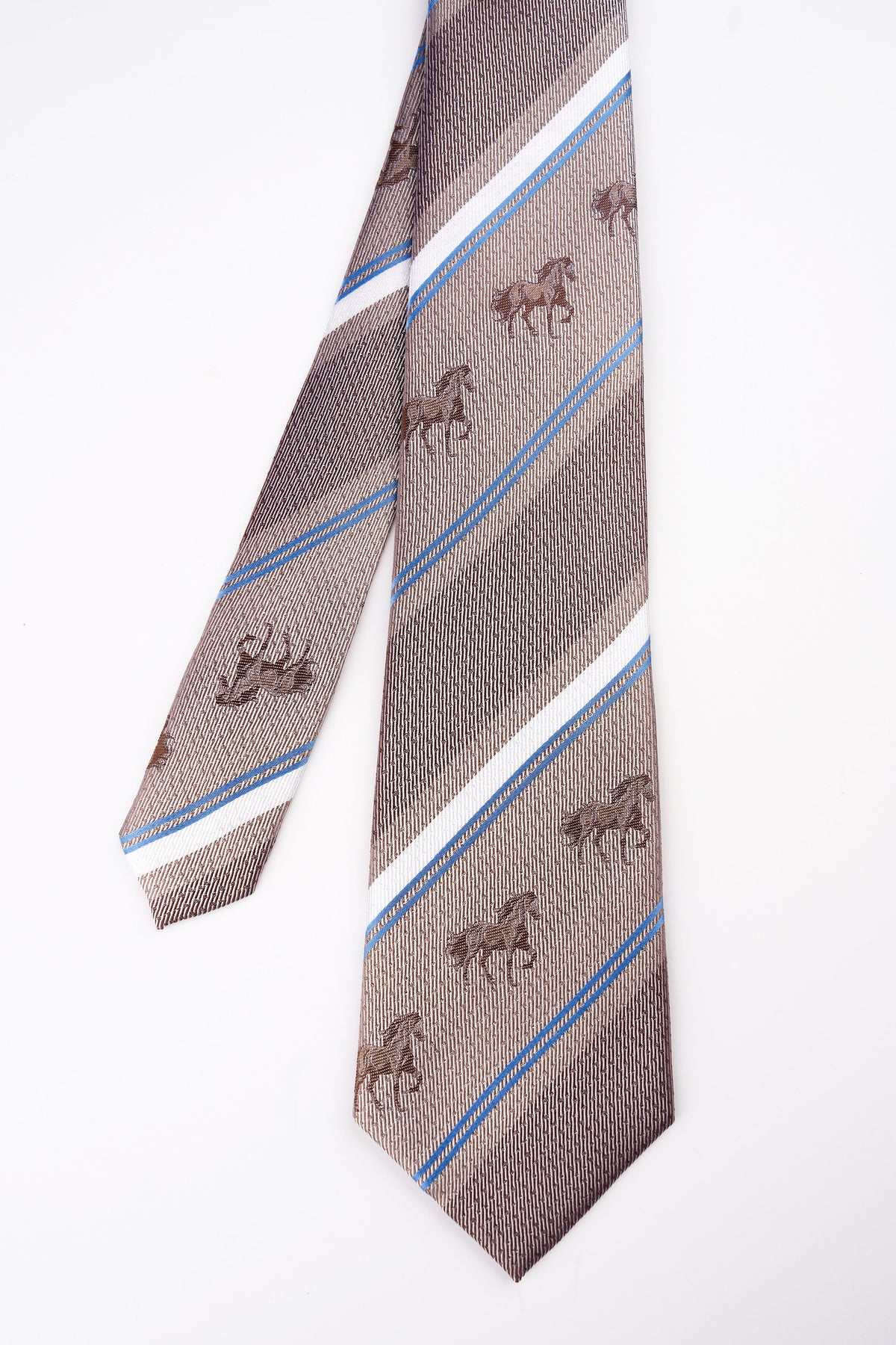 Brown Horse Stripe Tie