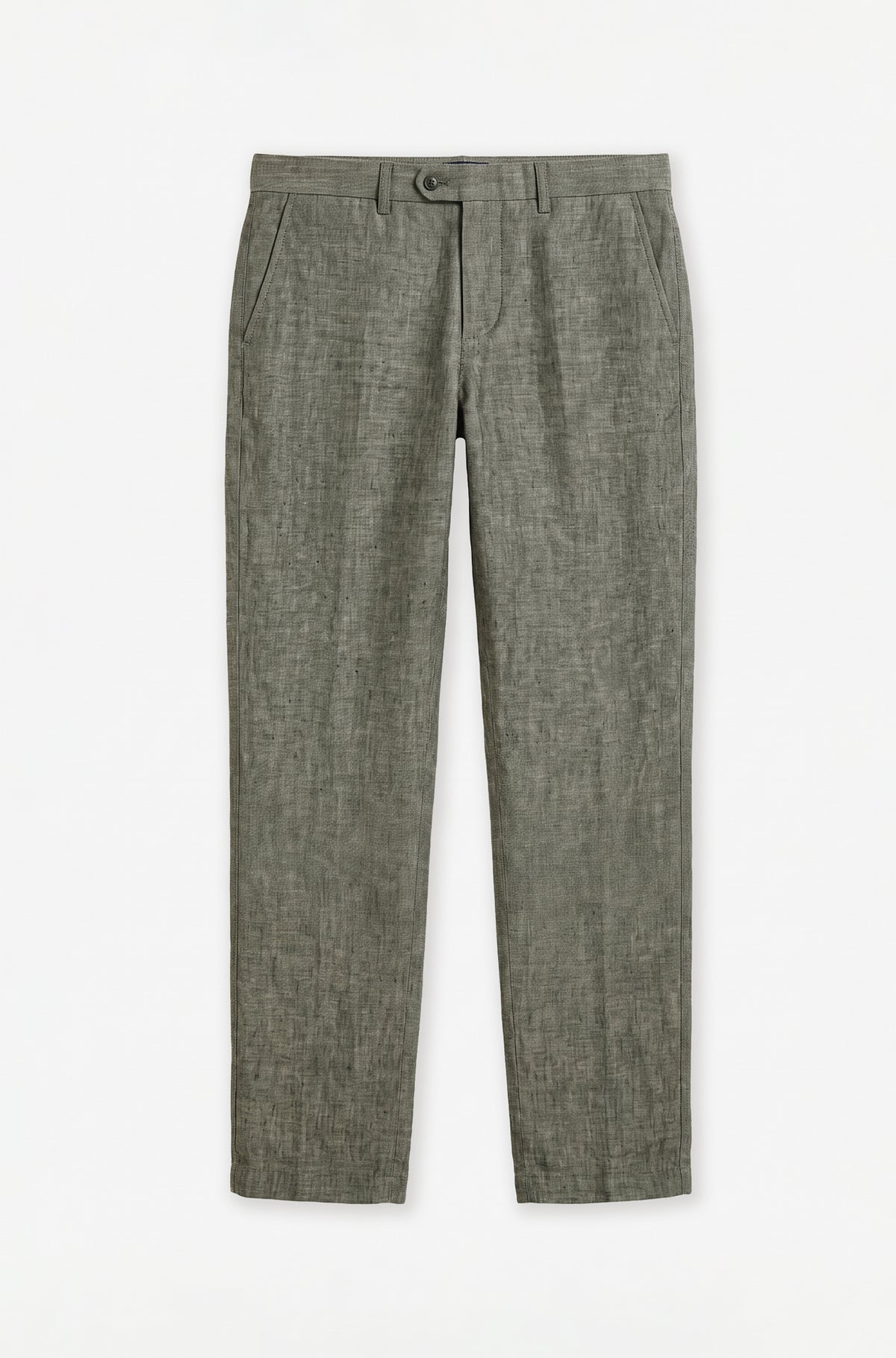 Pure Linen Relaxed Fit Pleated Pant Olive
