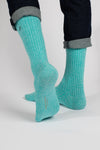 Aqua Marle Rib Socks