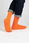Orange Rib Socks