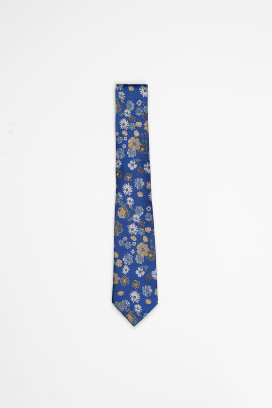 Cobalt Blossom Tie
