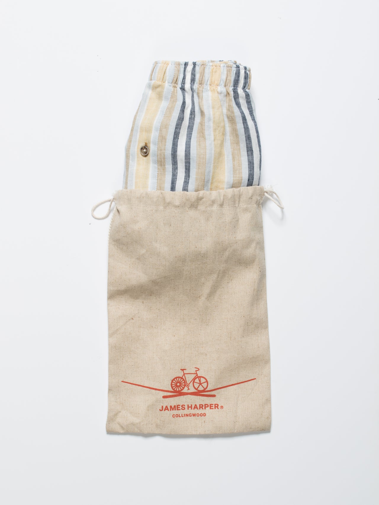 Multi Stripe Linen Sleep Shorts
