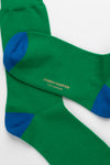 Green/Cobalt Plain Socks
