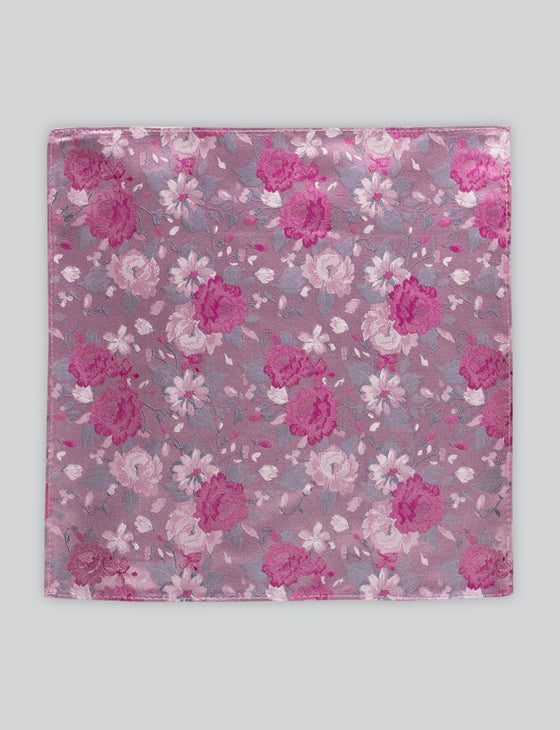 Pink Floral Pocket Square