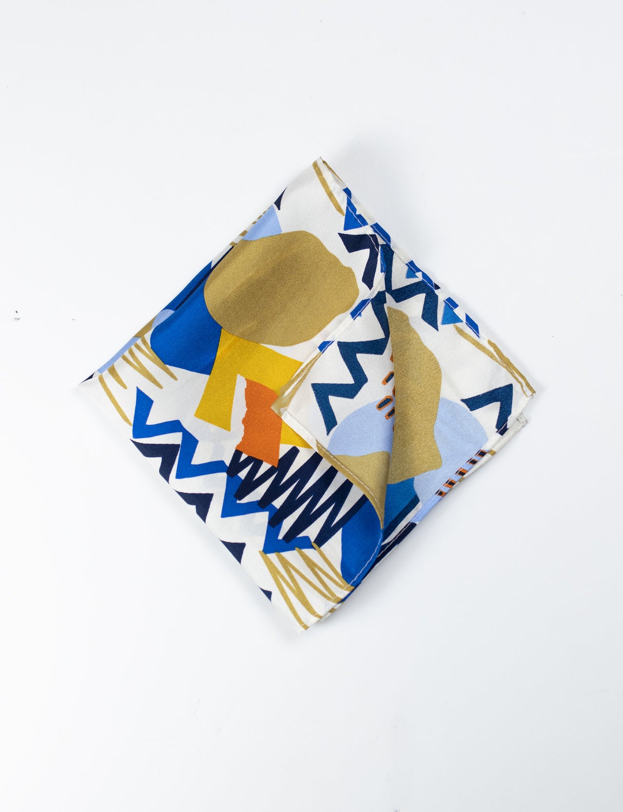 Latte Abstract Print Pocket Square