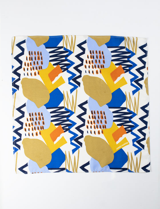 Latte Abstract Print Pocket Square